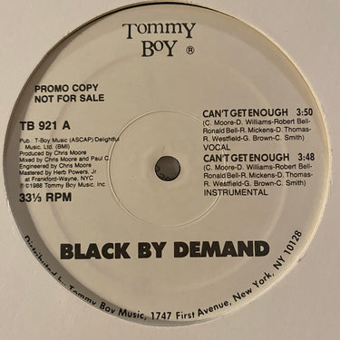 BLACK BY DEMAND <br> CAN'T GET ENOUGH