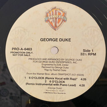 GEORGE DUKE <br> 6 O'CLOCK