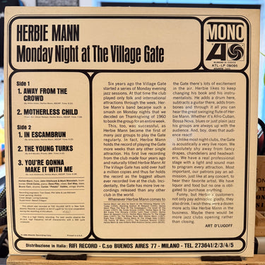 HERBIE MANN <br> MONDAY NIGHT AT THE VILLAGE GATE