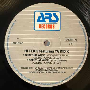 HI TEK 3 FEAT YA KID K <br> SPIN THAT WHEEL