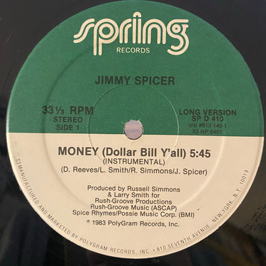 JIMMY SPICER <br> MONEY (DOLLAR BILL Y'ALL)