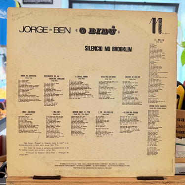 JORGE BEN <BR> O BIDÚ