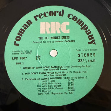 LEE KONITZ <br> DUETS