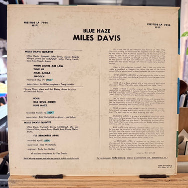 MILES DAVIS <br> BLUE HAZE