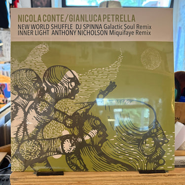NICOLA CONTE GIANLUCA PETRELLA <br> NEW WORLD SHUFFLE / INNER LIGHT RMXS