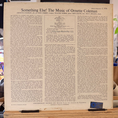 ORNETTE COLEMAN <br> SOMETHING ELSE!!!!