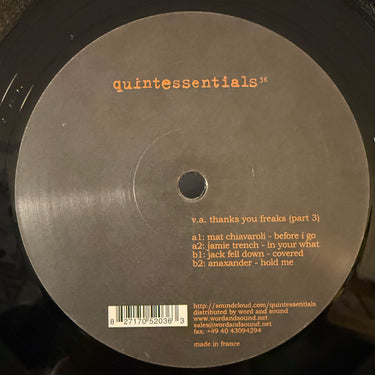 QUINTESSENTIALS <br> THANKS YOU FREAKS (PART 3)