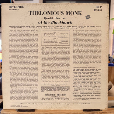 THELONIOUS MONK QUARTET – AT THE BLACKHAWK