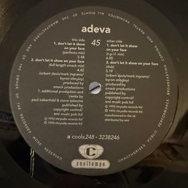 ADEVA <br> DON'T LET IT SHOW ON YOUR FACE