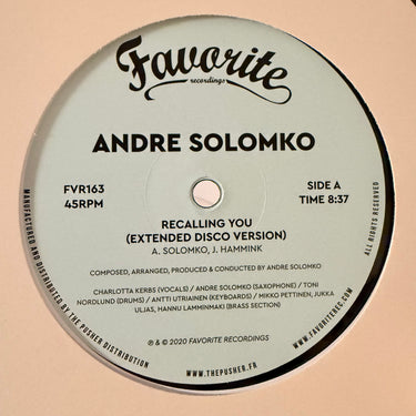 ANDRE SOLOMKO <br> RECALLING YOU