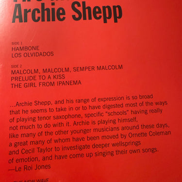 ARCHIE SHEPP <br> FIRE MUSIC