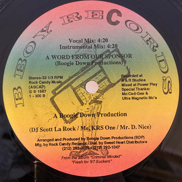 BOOGIE DOWN PRODUCTIONS <br> THE BRIDGE IS OVER