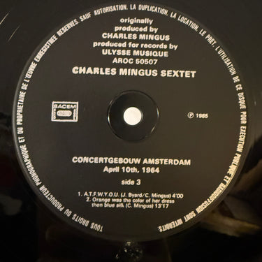 CHARLES MINGUS SEXTET <br> CONCERTGEBOUW AMSTERDAM