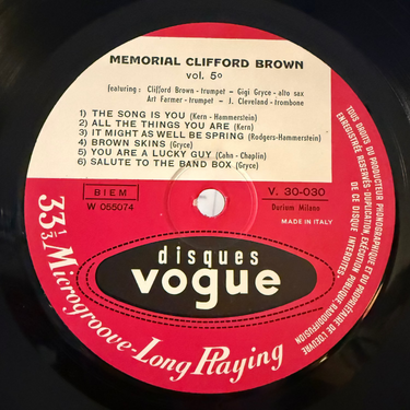 CLIFFORD BROWN QUARTET <br> MEMORIAL CLIFFORD BROWN