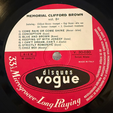 CLIFFORD BROWN QUARTET <br> MEMORIAL CLIFFORD BROWN