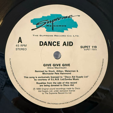 DANCE AID <br> GIVE GIVE GIVE