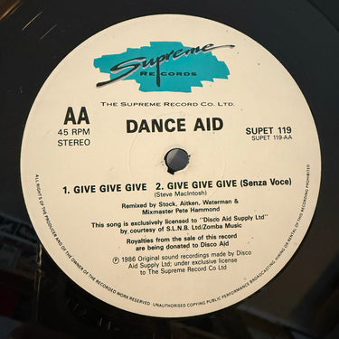 DANCE AID <br> GIVE GIVE GIVE