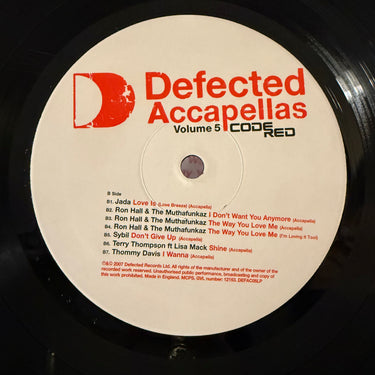DEFECTED <br> ACCAPELLAS VOLUME 5
