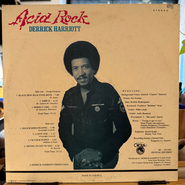 DERRICK HARRIOTT <br> ACID ROCK