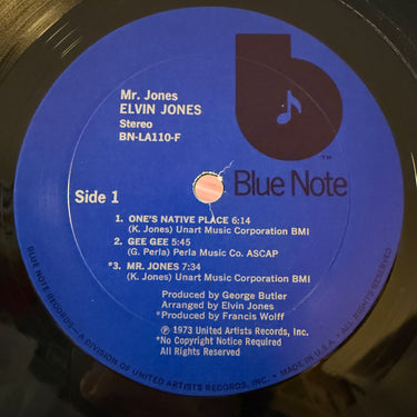 ELVIN JONES <br> MR. JONES