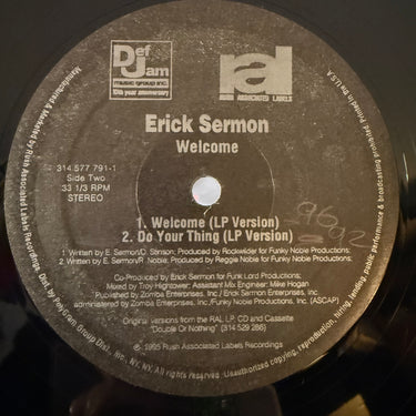 ERICK SERMON <br> WELCOME