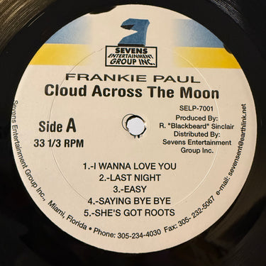 FRANKIE PAUL <br> CLOUD ACROSS THE MOON