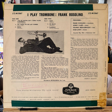 FRANK ROSOLINO <br> I PLAY TROMBONE