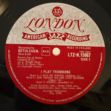 FRANK ROSOLINO <br> I PLAY TROMBONE