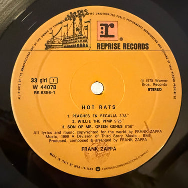 FRANK ZAPPA <br> HOT RATS
