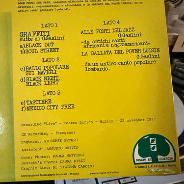 GIORGIO GASLINI SESTETTO <br> GRAFFITI