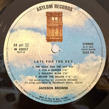 JACKSON BROWNE <br> LATE FOR THE SKY