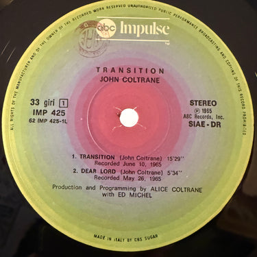 JOHN COLTRANE <br> TRANSITION