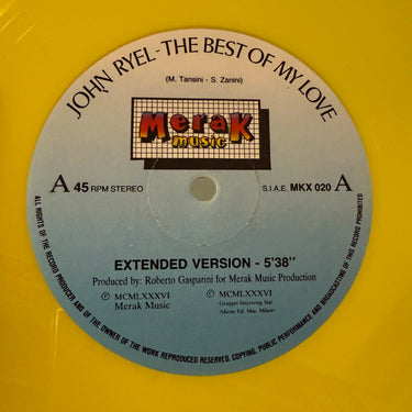 JOHN RYEL <br> THE BEST OF MY LOVE