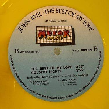 JOHN RYEL <br> THE BEST OF MY LOVE
