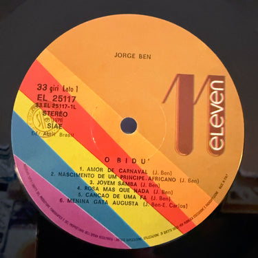 JORGE BEN <BR> O BIDÚ