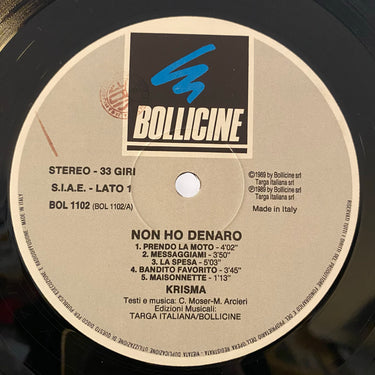 KRISMA <br> NON HO DENARO