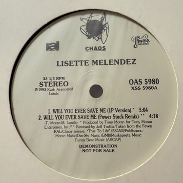 LISETTE MELENDEZ <br> WILL YOU EVER SAVE ME