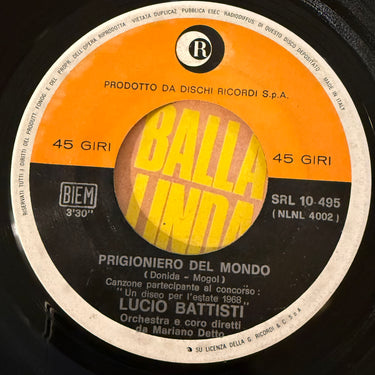 LUCIO BATTISTI <br> PRIGIONIERO DEL MONDO