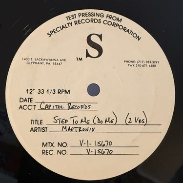 MANTRONIX <br> STEP TO ME (DO ME)