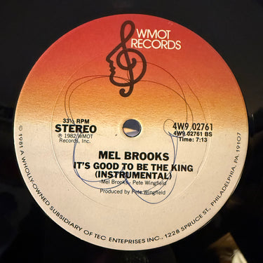 MEL BROOKS <br> IT'S GOOD TO BE THE KING