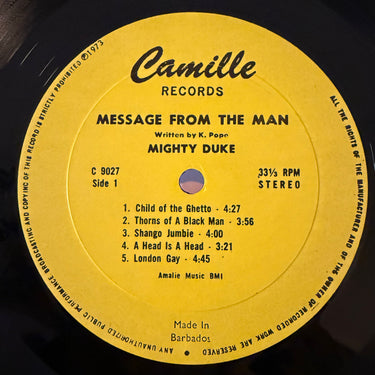 MIGHTY DUKE <br> A MESSAGE FROM THE MAN