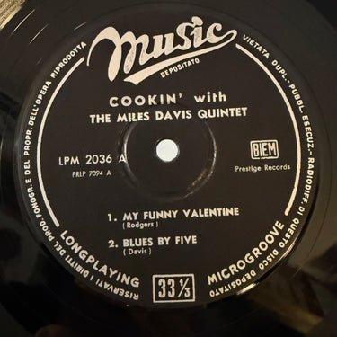 MILES DAVIS <br> COOKIN' WITH THE MILES DAVIS QUINTET