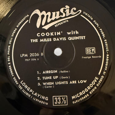 MILES DAVIS <br> COOKIN' WITH THE MILES DAVIS QUINTET