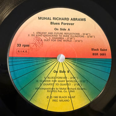MUHAL RICHARD ABRAMS <br> BLUES FOREVER