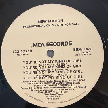 NEW EDITION <br> YOU'RE NOT MY KIND OF GIRL