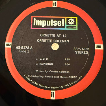 ORNETTE COLEMAN <br> ORNETTE AT 12