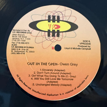 OWEN GREY <br> OUT IN THE OPEN