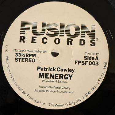 PATRICK COWLEY <br> MENERGY