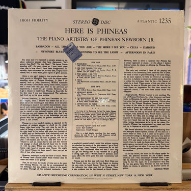 PHINEAS NEWBORN JR. <br> HERE IS PHINEAS