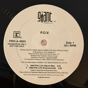 P.O.V. <BR> ANUTHA LUV